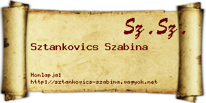 Sztankovics Szabina névjegykártya