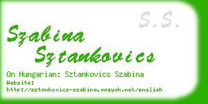 szabina sztankovics business card